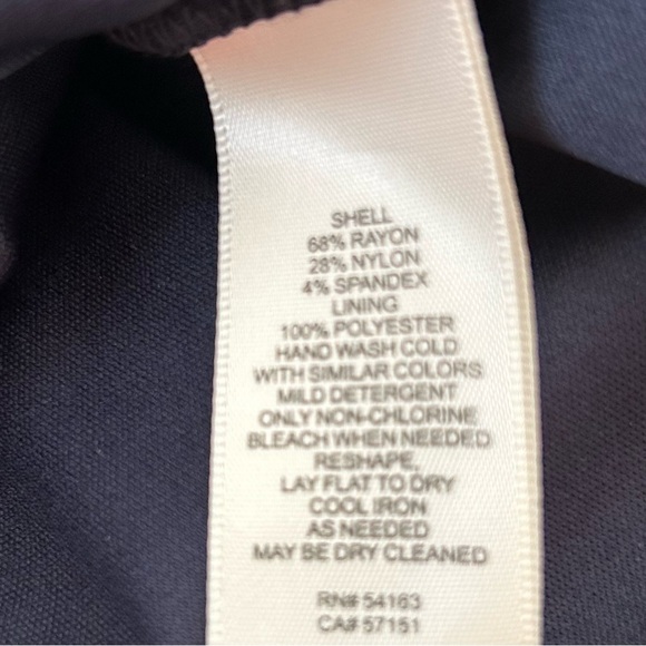 ELIZA J Sleeveless Sheath Dress in Navy & White - Picture 3 of 9